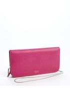 Armani Pink Leather Convertible Crossbody Wallet - Lyst