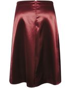 Christopher Kane Burgundy Draped Skirt - Lyst