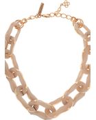 Oscar de la Renta Resin Link Necklace - Lyst