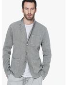 James Perse Cotton Linen Blazer - Lyst