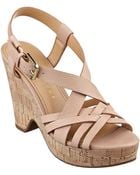 Ivanka Trump Handy Leather Wedge Sandals - Lyst