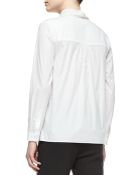 Shamask Gathered-Collar Poplin Blouse - Lyst