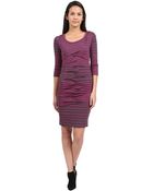 Nicole Miller Striped Dress - Lyst