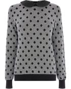Oasis Spot Collar Cotton Top - Lyst