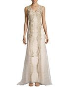 Carolina Herrera Eastern Silk Double Georgette Gown - Lyst