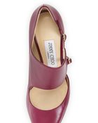 Jimmy Choo Heath Leather Monkstrap Pump - Lyst