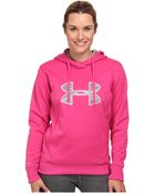 Under Armour Big Logo Applique Hoodie - Lyst