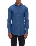 Brunello Cucinelli Chambray Shirt - Lyst