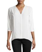 Halston Heritage Dolman-Sleeve Silk Top - Lyst