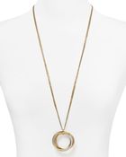 Michael Kors Tritone Circle Necklace 32 - Lyst