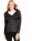 Calvin Klein Jeans Ponte-Knit Coated Motorcycle Jacket - Lyst