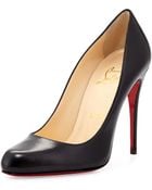 Christian Louboutin Decollette Leather Red Sole Pump - Lyst