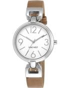 Nine West Women'S Tan Strap Watch 36Mm Nw/1651Svtn - Lyst