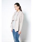 Violeta By Mango Waterfall Wool-Blend Cardigan - Lyst