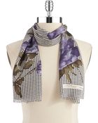 Lauren by Ralph Lauren Houndstooth Fashion Scarf - Lyst