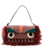 Fendi Embroidered Baguette Tote - Lyst