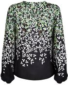 Carolina Herrera Clover Print Silk Top - Lyst