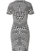 McQ by Alexander McQueen Optical Houndstooth Print Dress - Lyst