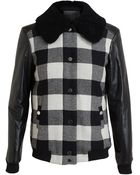 American Retro Shearling Bomber Jacket - Lyst