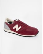 New Balance 420 Burgundy Suede Sneakers - Lyst