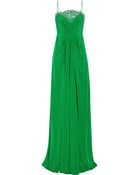 Thakoon Lace-Trimmed Silk Crepe De Chine Gown - Lyst