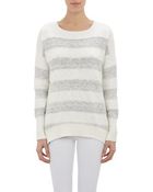 Barneys New York Stripe Pullover Sweater - Lyst