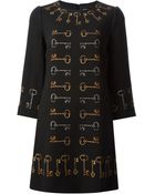 Dolce & Gabbana Medieval Keys Print Dress - Lyst