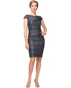 Kay Unger Metallic Sheath Dress - Lyst