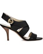 Michael Kors Joselle Patent-Leather Sandal - Lyst