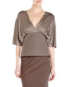 Rick Owens V-Neck Peplum Top - Lyst