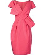 Oscar de la Renta Cap Sleeve Dress - Lyst