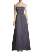 Halston Heritage Asymmetric Strapless Fold-Detailed Gown - Lyst