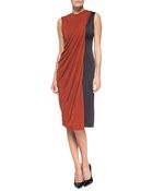 Jason Wu Bicolor Drape-Front Dress - Lyst