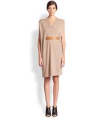 Maison Margiela Belted Drape Sweater Dress - Lyst