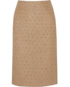 No 21 Crystal-Embellished Lace Pencil Skirt - Lyst