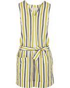 Marni Infinite Lines Striped Cotton Playsuit - Lyst