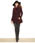 Jessica Simpson Envelope-Collar Double-Breasted Coat - Lyst