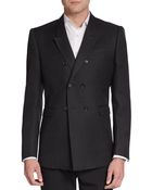 Burberry Prorsum Double-Breasted Wool Blazer - Lyst