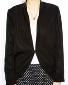 Twenty 8 Twelve Harmon Ruched Tencel Tailored Blazer - Lyst