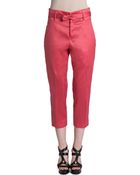 Jil Sander Robin Bow-Belt Cropped Trousers - Lyst