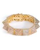 Eddie Borgo Gold-Plated Pyramid Bracelet With Crystal Embellishment - Lyst