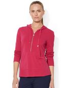 Lauren by Ralph Lauren Stretch Cotton Hoodie - Lyst