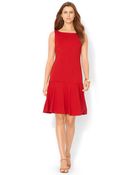 Lauren by Ralph Lauren Sleeveless Dropwaist Aline Dress - Lyst