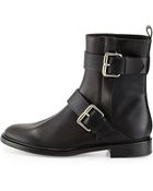 Proenza Schouler Double-Buckle Moto Ankle Boot - Lyst