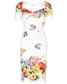 Dolce & Gabbana Printed Silk-Crepe Dress - Lyst