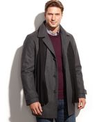 Calvin Klein Wool-Blend Car Coat With Scarf - Lyst