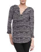 Joie Marlo Printed Silk Blouse - Lyst