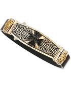 Konstantino Mens Leather Spinel-cross Bracelet - Lyst