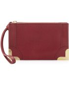 Foley + Corinna Small Pebble Leather Wristlet Pouch - Lyst