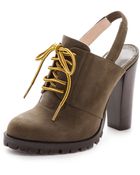 Jenni Kayne Lug Slingback Heels Olive - Lyst